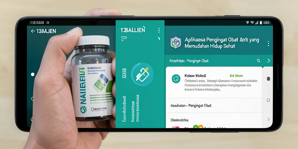 Tampilan antarmuka Pengingat Obat yang mudah dipahami dan fungsional.
