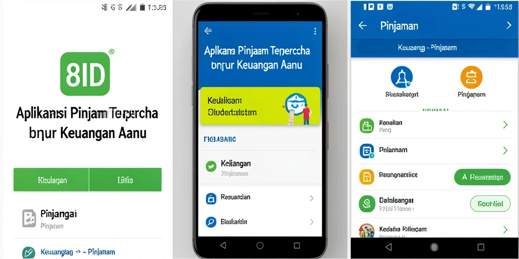 Antarmuka aplikasi 8ID yang user-friendly untuk pengajuan pinjaman.