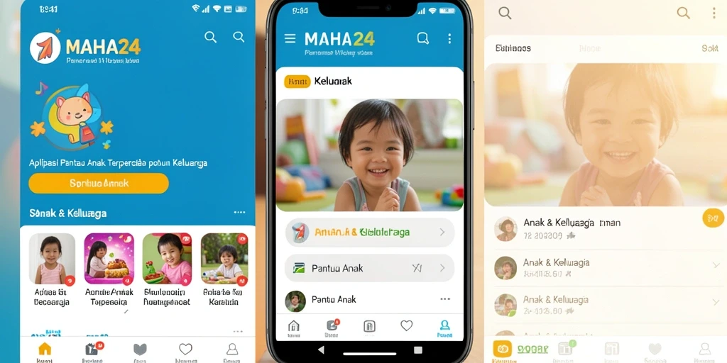Tampilan antarmuka MAHA24 dengan fitur Pantau Anak yang lengkap dan user-friendly.