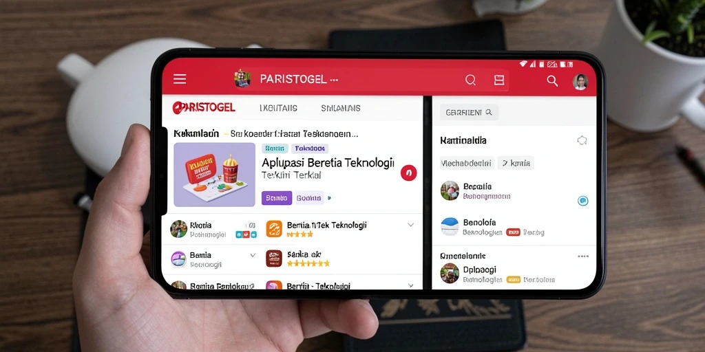 Tampilan antarmuka aplikasi PARISTOGEL yang modern dan interaktif.