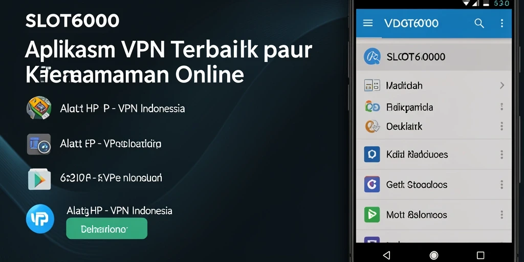 Tampilan antarmuka aplikasi SLOT6000 yang intuitif dan menarik.