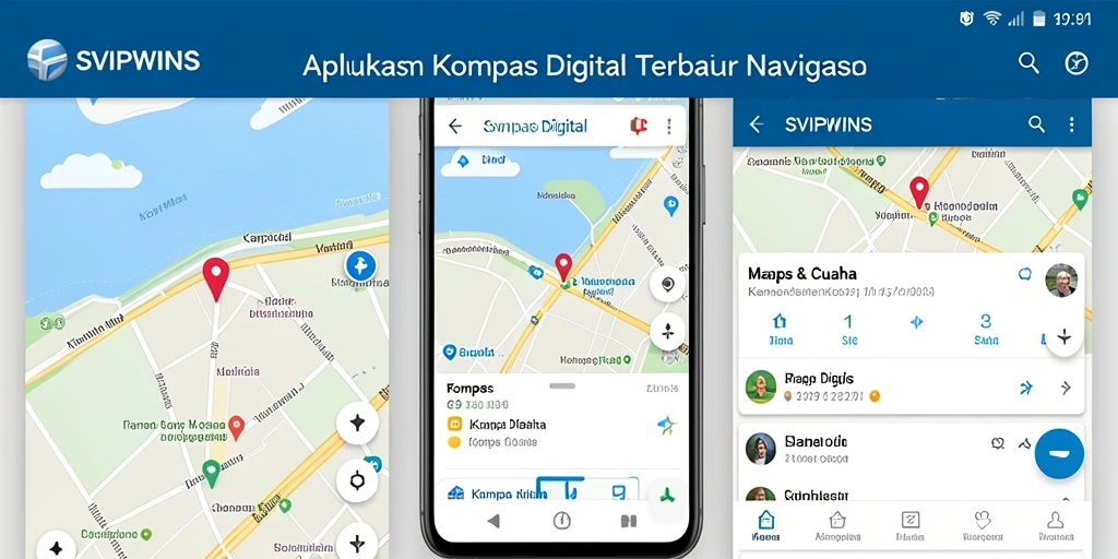 Screenshot SVIPWINS menampilkan antarmuka Kompas Digital yang sederhana dan fungsional.